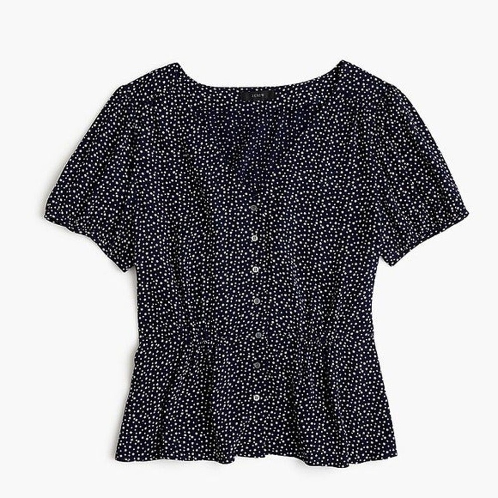 Jcrew star peplum blouse, size 8